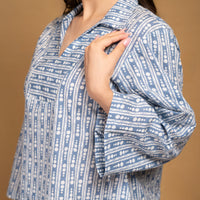 Blue dotted print co-ord set