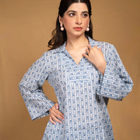 Blue dotted print co-ord set