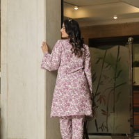 Lavender Bloom Kurta Pant Set ( Set of 2)