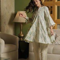 Off-White Printed kurta With Pants (Set of 2)