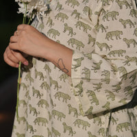 Animal Print Kurta with Flared Pants
