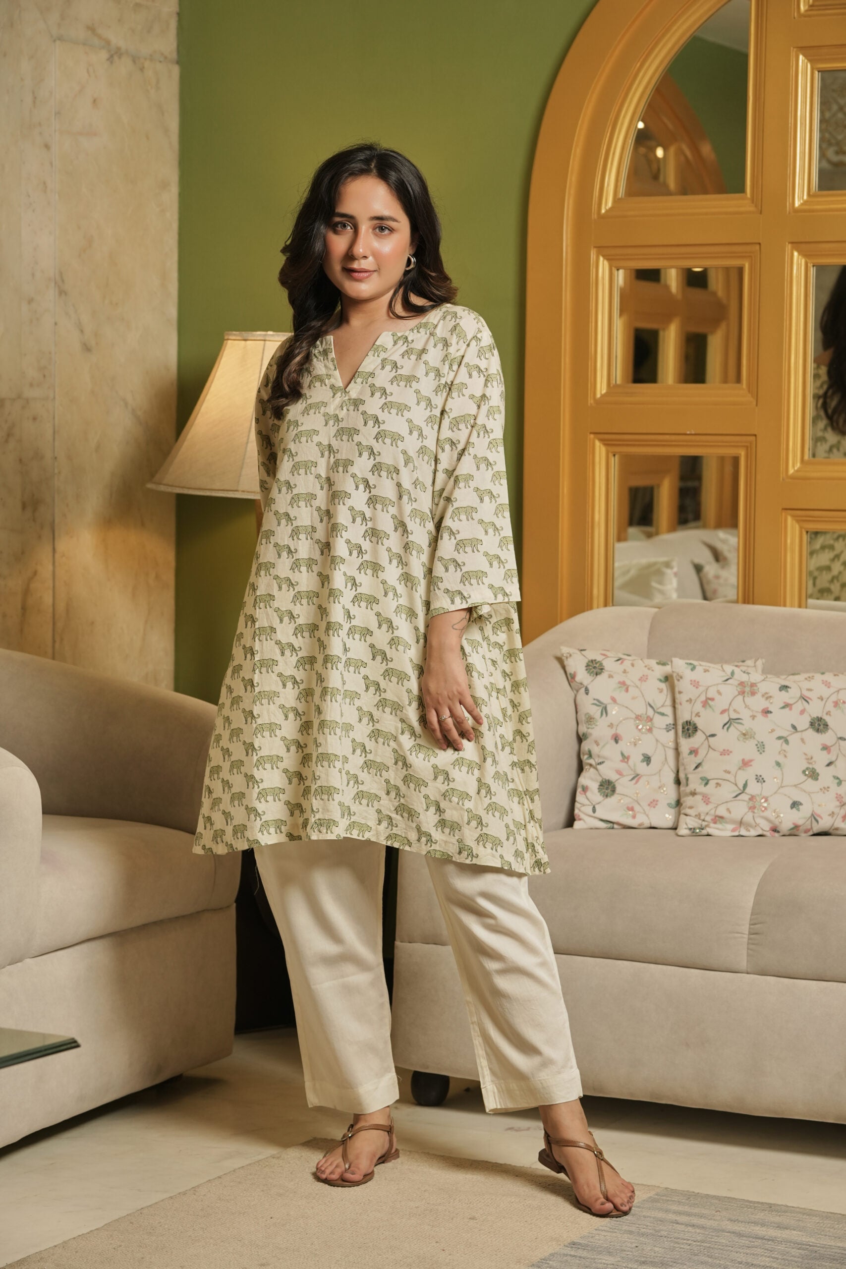 Animal Print Kurta