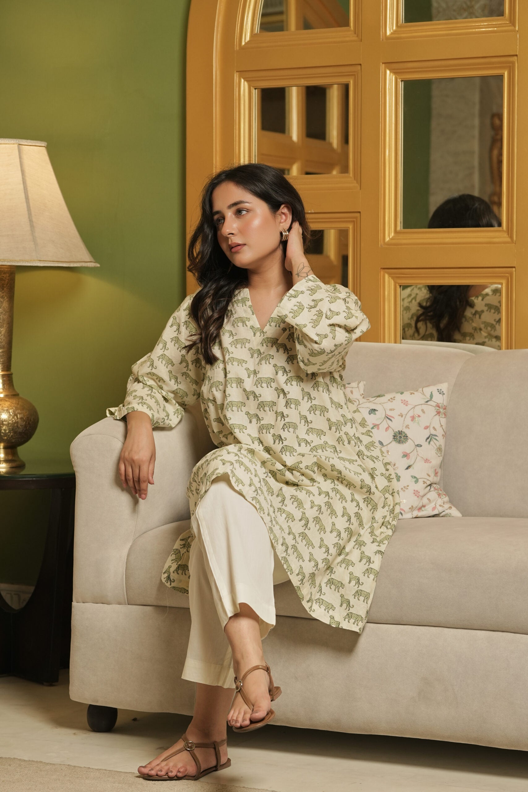 Animal Print Kurta
