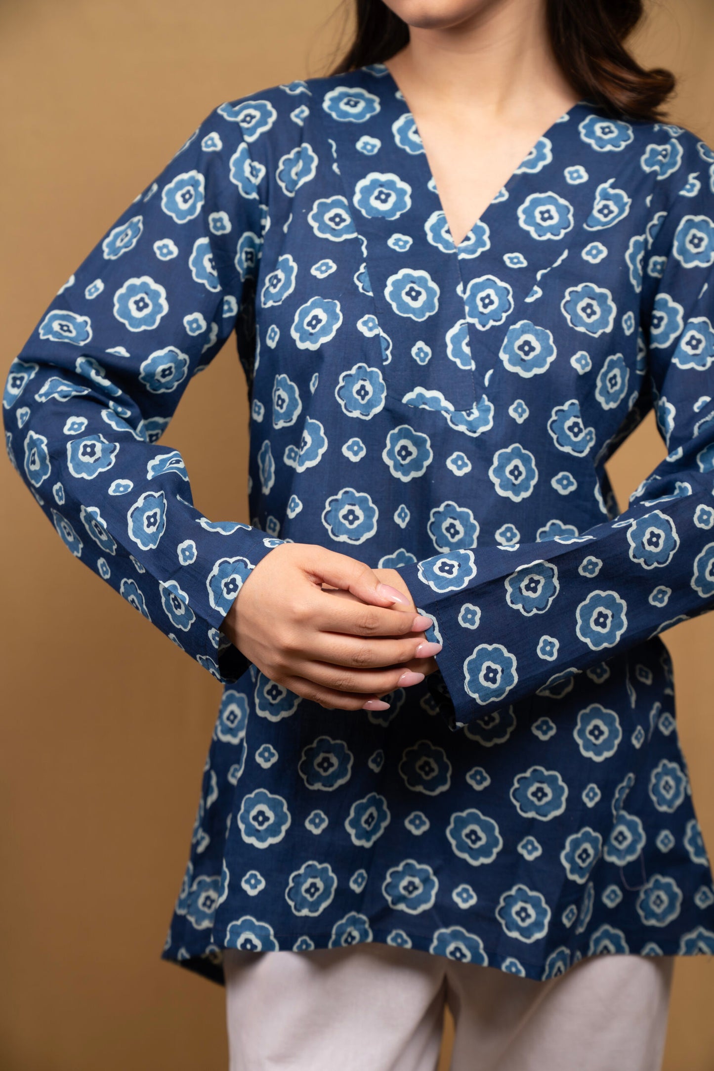 Floral printed casual top