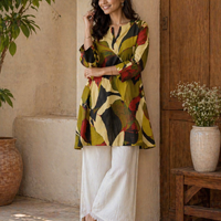 Abstract print summer kurta
