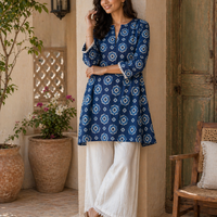 Floral print summer kurta