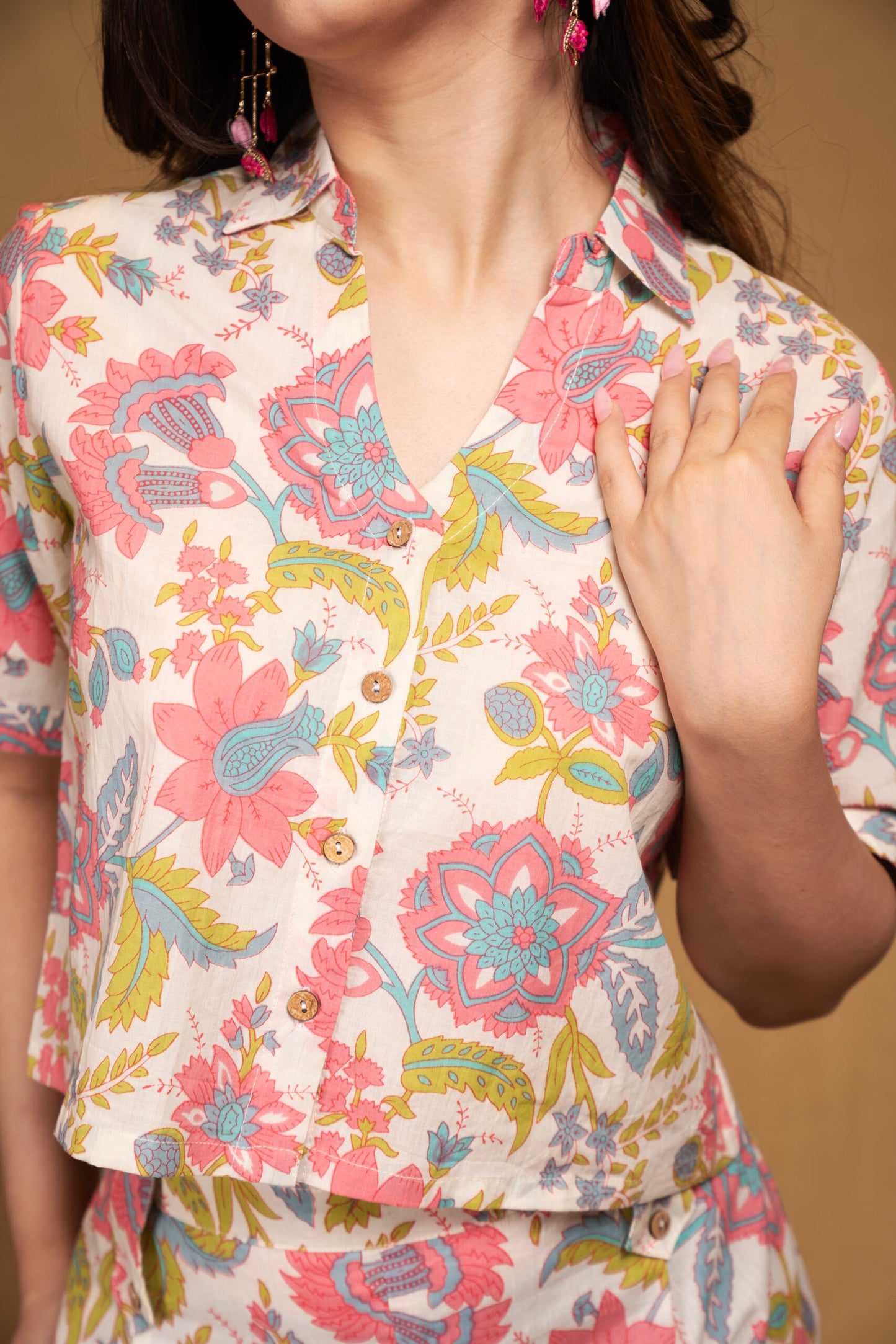 Mulicoloured short top with pants (Co-ord Set)