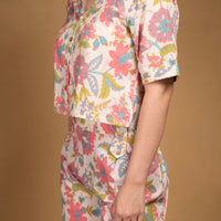 Mulicoloured short top with pants (Co-ord Set)
